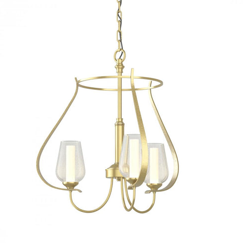 Hubbardton Forge Flora 3 Arm Chandelier Model: 103047-SKT-86-GG0303