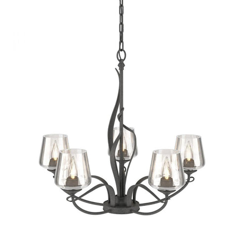 Hubbardton Forge Flora 5 Arm Chandelier Model: 103040-SKT-82-GG0236
