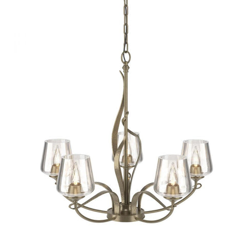 Hubbardton Forge Flora 5 Arm Chandelier Model: 103040-SKT-82-GG0236