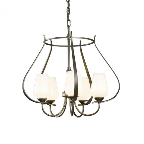 Hubbardton Forge Flora 5 Arm Chandelier Model: 103045-SKT-82-GG0303