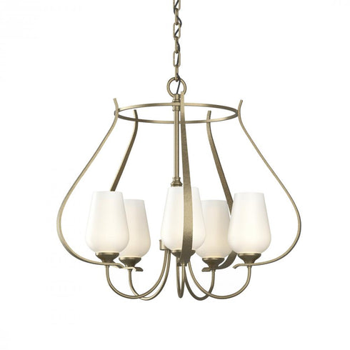 Hubbardton Forge Flora 5 Arm Chandelier Model: 103045-SKT-82-GG0303