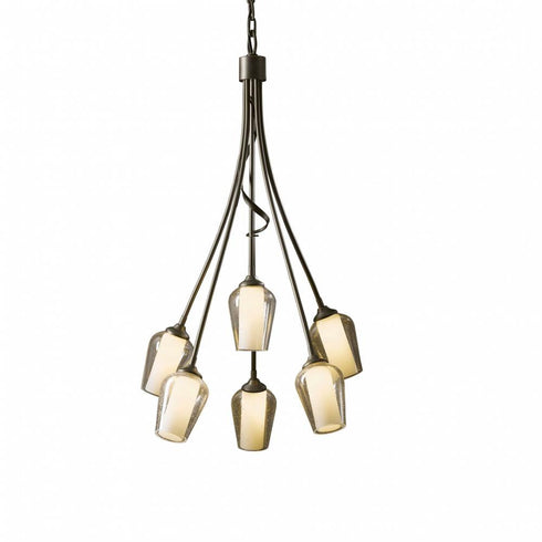 Hubbardton Forge Flora 6 Arm Chandelier Model: 103043-SKT-82-GG0303
