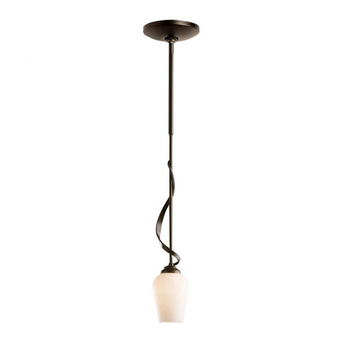 Hubbardton Forge Flora Down Light Mini Pendant in Bronze Finish Model: 183030-SKT-MULT-05-GG0303