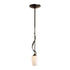 Hubbardton Forge Flora Down Light Mini Pendant in Bronze Finish Model: 183030-SKT-MULT-05-GG0303