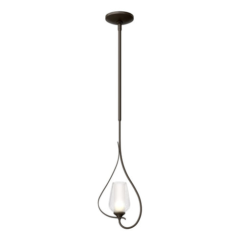 Hubbardton Forge Flora Up Light Mini Pendant in Bronze Finish Model: 183050-SKT-MULT-05-ZS0354