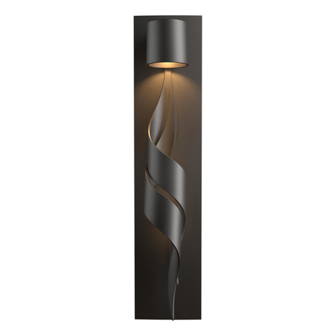 Hubbardton Forge Flux Dark Sky Friendly Outdoor Sconce in Coastal Oil Rubbed Bronze Finish Model: 303090-SKT-14