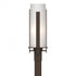 Hubbardton Forge Forged Vertical Bars Outdoor Post Light in Coastal Oil Rubbed Bronze Finish Model: 347288-SKT-14-GG0040