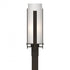 Hubbardton Forge Forged Vertical Bars Outdoor Post Light in Coastal Oil Rubbed Bronze Finish Model: 347288-SKT-14-GG0040