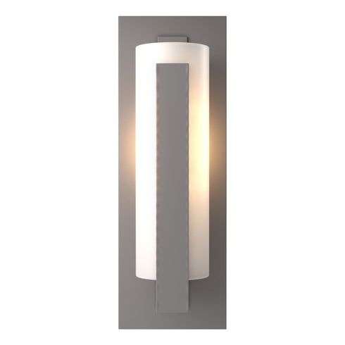 Hubbardton Forge Forged Vertical Bars Outdoor Sconce in Coastal Oil Rubbed Bronze Finish Model: 307286-SKT-14-GG0034