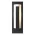 Hubbardton Forge Forged Vertical Bars Outdoor Sconce in Coastal Oil Rubbed Bronze Finish Model: 307286-SKT-14-GG0034