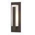 Hubbardton Forge Forged Vertical Bars Small Outdoor Sconce in Coastal Oil Rubbed Bronze Finish Model: 307285-SKT-14-GG0066