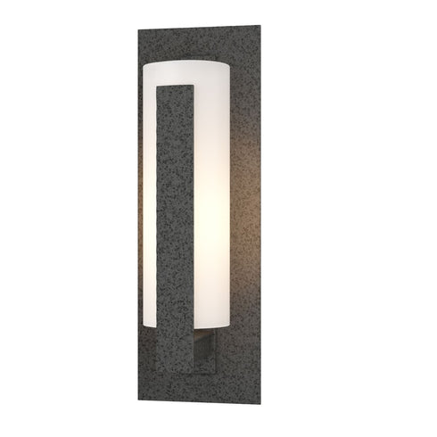 Hubbardton Forge Forged Vertical Bars Small Outdoor Sconce in Coastal Oil Rubbed Bronze Finish Model: 307285-SKT-14-GG0066