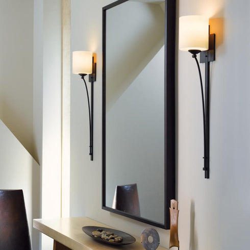 Hubbardton Forge Formae Contemporary 1 Light Sconce in Bronze Finish Model: 204670-SKT-05-GG0169