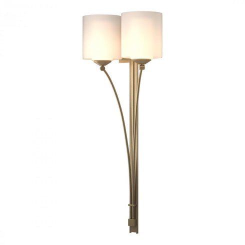Hubbardton Forge Formae Contemporary 2 Light Sconce in Bronze Finish Model: 204672-SKT-05-GG0169