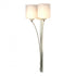Hubbardton Forge Formae Contemporary 2 Light Sconce in Bronze Finish Model: 204672-SKT-05-GG0169