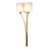 Hubbardton Forge Formae Contemporary 2 Light Sconce in Bronze Finish Model: 204672-SKT-05-GG0169