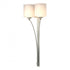 Hubbardton Forge Formae Contemporary 2 Light Sconce in Bronze Finish Model: 204672-SKT-05-GG0169