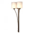 Hubbardton Forge Formae Contemporary 2 Light Sconce in Bronze Finish Model: 204672-SKT-05-GG0169