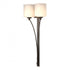 Hubbardton Forge Formae Contemporary 2 Light Sconce in Bronze Finish Model: 204672-SKT-05-GG0169