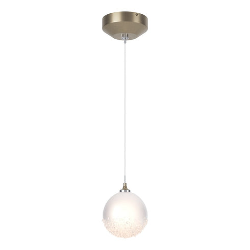 Hubbardton Forge Fritz Globe 1 Light Mini Pendant in White Finish Model: 161187-SKT-STND-02-FD0750