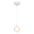 Hubbardton Forge Fritz Globe 1 Light Mini Pendant in White Finish Model: 161187-SKT-STND-02-FD0750