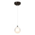 Hubbardton Forge Fritz Globe 1 Light Mini Pendant in White Finish Model: 161187-SKT-STND-02-FD0750