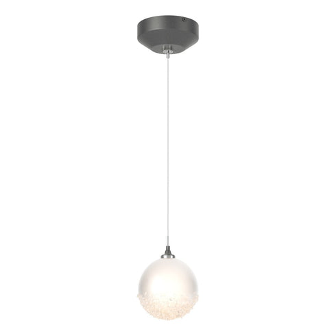 Hubbardton Forge Fritz Globe 1 Light Mini Pendant in White Finish Model: 161187-SKT-STND-02-FD0750