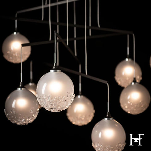 Hubbardton Forge Fritz Globe 10 Light Mobile Pendant in Oil Rubbed Bronze Finish Model: 131151-SKT-STND-14-FD0750