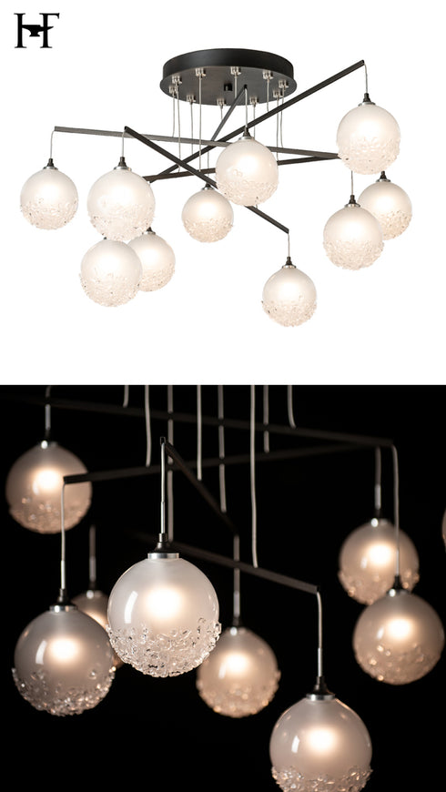 Hubbardton Forge Fritz Globe 10 Light Mobile Pendant in Oil Rubbed Bronze Finish Model: 131151-SKT-STND-14-FD0750