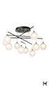 Hubbardton Forge Fritz Globe 10 Light Mobile Pendant in Oil Rubbed Bronze Finish Model: 131151-SKT-STND-14-FD0750