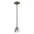 Hubbardton Forge Gatsby 1 Light Mini Pendant in White Finish Model: 181061-SKT-MULT-02-CR