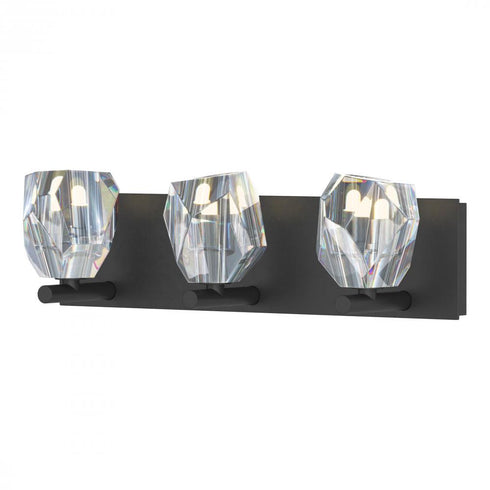 Hubbardton Forge Gatsby 3 Light Bath Sconce in Black Finish Model: 201322-SKT-10-CR