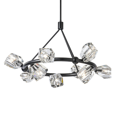 Hubbardton Forge Gatsby 9 Light Ring Pendant Model: 131067-SKT-MULT-14-CR
