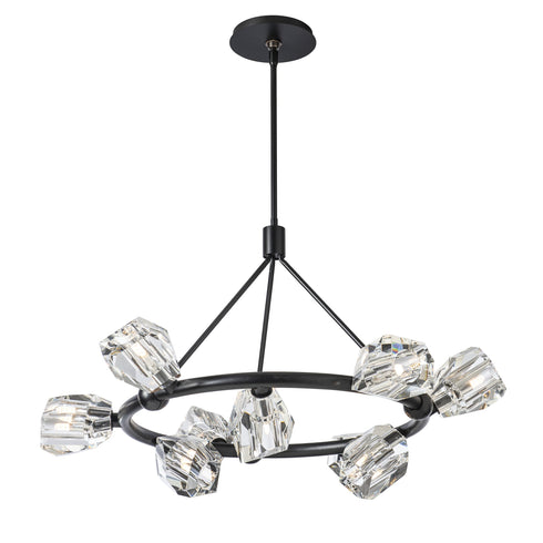 Hubbardton Forge Gatsby 9 Light Ring Pendant Model: 131067-SKT-MULT-14-CR