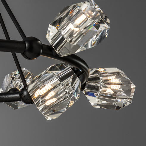 Hubbardton Forge Gatsby 9 Light Ring Pendant Model: 131067-SKT-MULT-14-CR