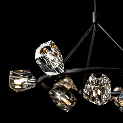 Hubbardton Forge Gatsby 9 Light Ring Pendant Model: 131067-SKT-MULT-14-CR