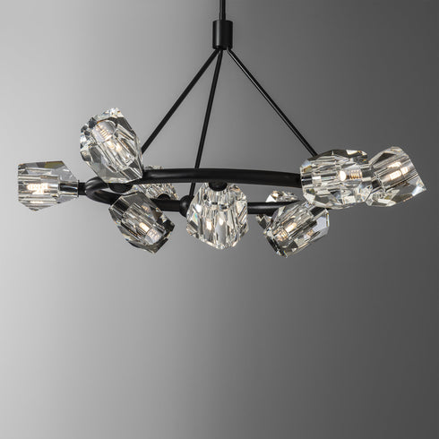 Hubbardton Forge Gatsby 9 Light Ring Pendant Model: 131067-SKT-MULT-20-CR
