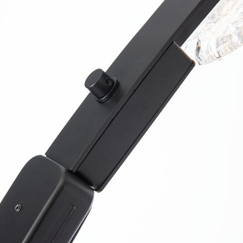 Hubbardton Forge Glissade LED Arc Floor Lamp in Black Finish Model: 241108-LED-10-ZM0749