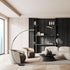 Hubbardton Forge Glissade LED Arc Floor Lamp in Black Finish Model: 241108-LED-10-ZM0749
