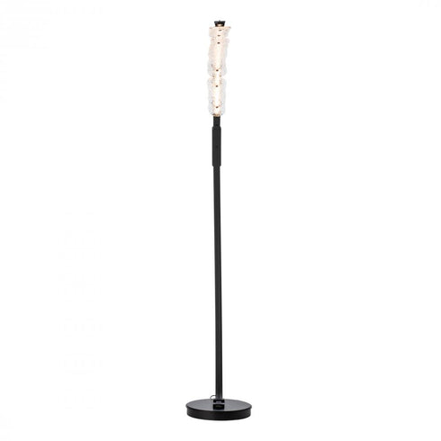 Hubbardton Forge Glissade LED Arc Floor Lamp in Black Finish Model: 241108-LED-10-ZM0749