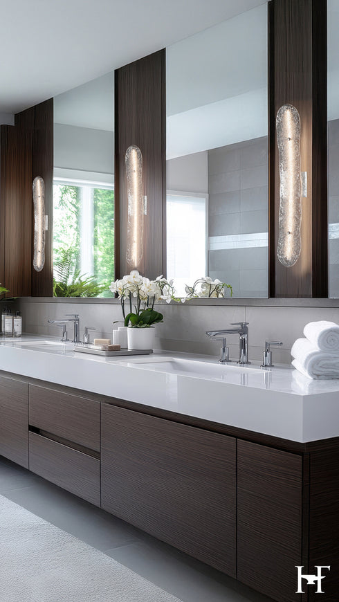 Hubbardton Forge Glissade LED Bath Bar in Sterling Finish Model: 202222-LED-85-ZM0815