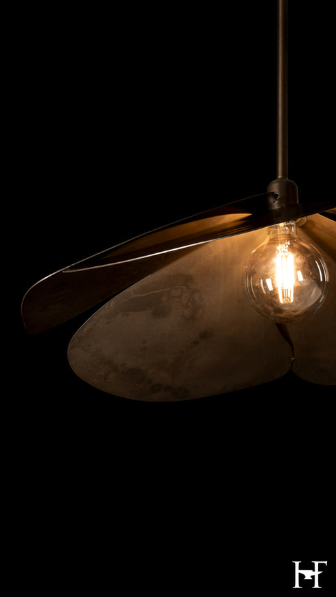 Hubbardton Forge Hana Large Pendant in Dark Smoke Finish Model: 139465-SKT-MULT-07