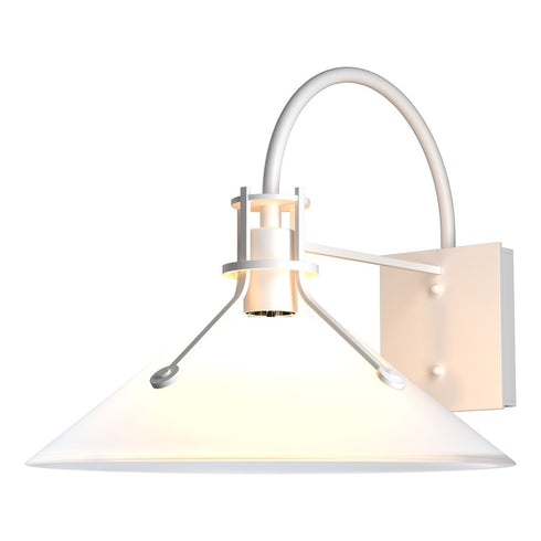 Hubbardton Forge Henry Large Glass Shade Outdoor Sconce in Coastal White Finish Model: 302714-SKT-02-FD0686