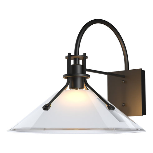 Hubbardton Forge Henry Large Glass Shade Outdoor Sconce in Coastal White Finish Model: 302714-SKT-02-FD0686