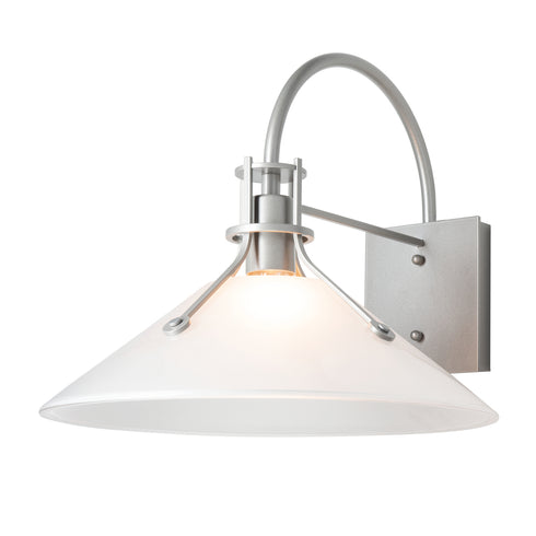 Hubbardton Forge Henry Large Glass Shade Outdoor Sconce in Coastal White Finish Model: 302714-SKT-02-FD0686