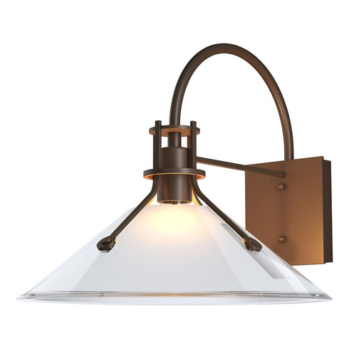 Hubbardton Forge Henry Large Glass Shade Outdoor Sconce in Coastal White Finish Model: 302714-SKT-02-FD0686