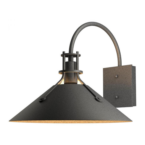Hubbardton Forge Henry Large Outdoor Sconce in Coastal Oil Rubbed Bronze Finish Model: 302712-SKT-14