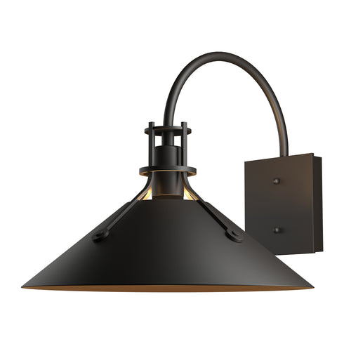 Hubbardton Forge Henry Large Outdoor Sconce in Coastal Oil Rubbed Bronze Finish Model: 302712-SKT-14