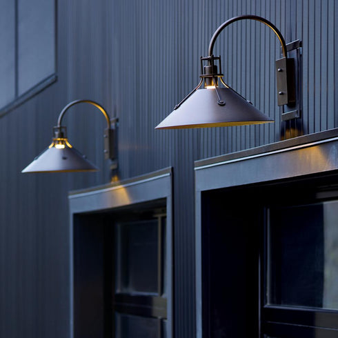 Hubbardton Forge Henry Large Outdoor Sconce in Coastal Oil Rubbed Bronze Finish Model: 302712-SKT-14