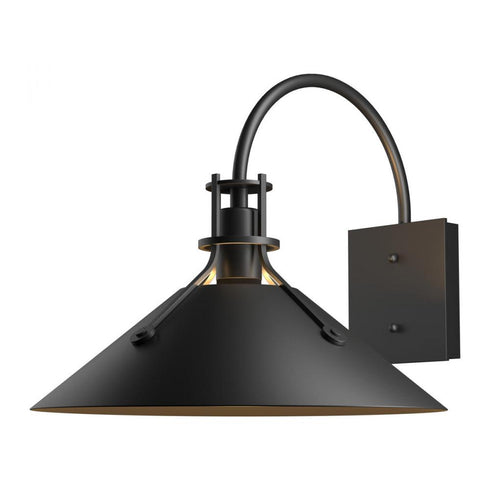 Hubbardton Forge Henry Large Outdoor Sconce in Coastal Oil Rubbed Bronze Finish Model: 302712-SKT-14
